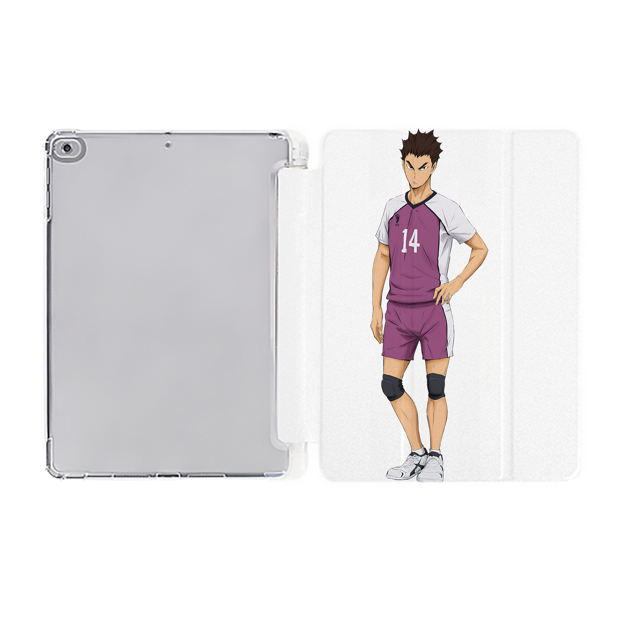 （画像用） ハイキュー!! Haikyu!! IPad ケース ペン収納付き 三つ折りスタンド PUレザー×シリコン 対応機種9.5/10.5/10.9インチ